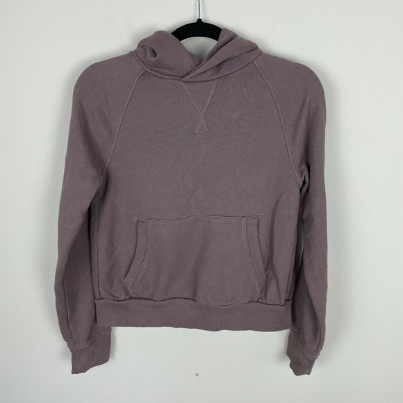 Athleta Tops - Athleta Moonrise Hoodie Womens Size XXS Dusty Purple Open Back Hooded Sweatshirt
